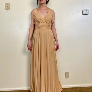 Golden Floor-Length Dress